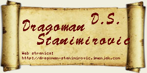 Dragoman Stanimirović vizit kartica